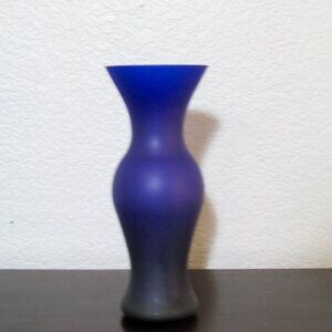 Purple Frosted Glass Vase
